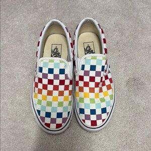 Vans Women’s Multicolor Checkered Slip-On Shoes